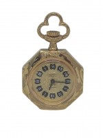 Γυναικείο vintage εξάγωνο ρολόι τσέπης Indica IND-004