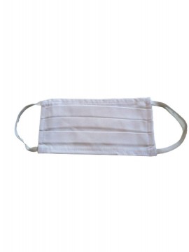 Μάσκα κάλυψης προσώπου υφασμάτινη βαμβακερή λευκή