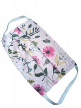 Μάσκα κάλυψης προσώπου παιδική υφασμάτινη βαμβακερή  Λουλούδια 