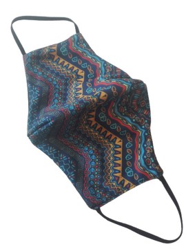 Μάσκα κάλυψης προσώπου ενηλίκων υφασμάτινη βαμβακερή ethnic