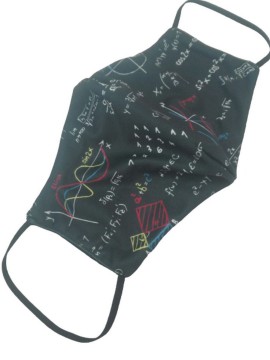 Μάσκα κάλυψης προσώπου ενηλίκων υφασμάτινη βαμβακερή Μαθηματικά