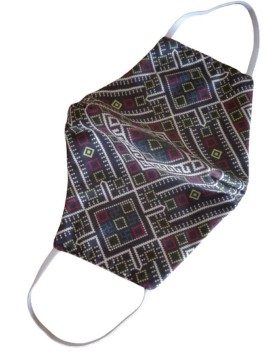 Μάσκα κάλυψης προσώπου ενηλίκων υφασμάτινη βαμβακερή ethnic II