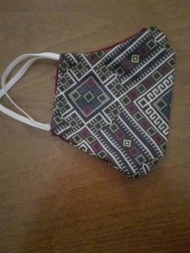 Μάσκα κάλυψης προσώπου ενηλίκων υφασμάτινη βαμβακερή ethnic II