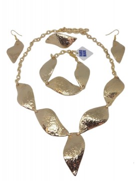 Γυναικείο χειροποίητο σετ επιχρυσωμένος ορείχαλκος Tear