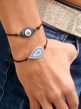 Βραχιόλι χειροποίητο γυναικείο Ojo Blue