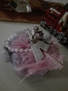 Γούρι χειροποίητο βελούδινη κολοκύθα