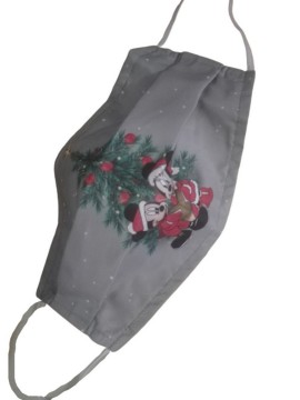 Μάσκα κάλυψης προσώπου ενηλίκων υφασμάτινη βαμβακερή χριστουγεννιατικη