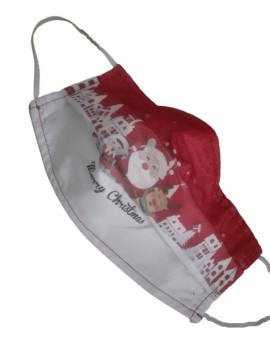 Μάσκα κάλυψης προσώπου ενηλίκων υφασμάτινη βαμβακερή merry christmas