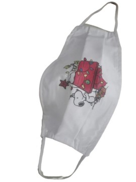 Μάσκα κάλυψης προσώπου ενηλίκων υφασμάτινη βαμβακερή christmas snoopy