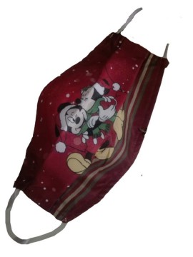 Μάσκα κάλυψης προσώπου ενηλίκων υφασμάτινη βαμβακερή christmas mouse
