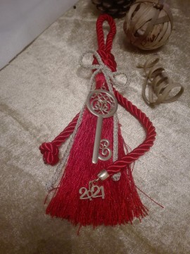 Γούρι χειροποίητο Κλειδί κόκκινο