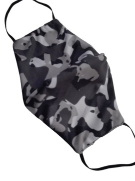 Μάσκα κάλυψης προσώπου ενηλίκων υφασμάτινη βαμβακερή παραλλαγή γκρι