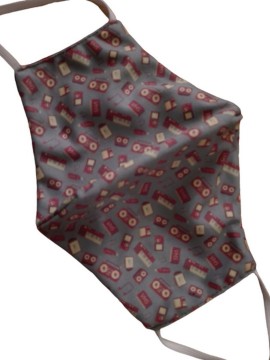 Μάσκα κάλυψης προσώπου ενηλίκων υφασμάτινη βαμβακερή music