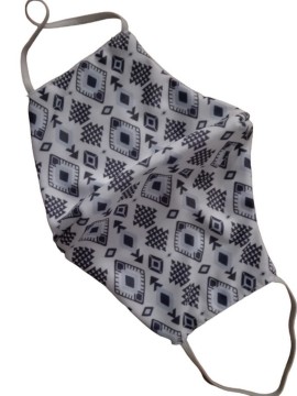 Μάσκα κάλυψης προσώπου ενηλίκων υφασμάτινη βαμβακερή ρόμβοι