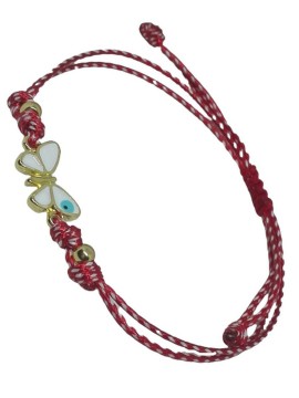 Βραχιόλι Μάρτης πεταλούδα φίλντισι επιχρυσωμενος ορείχαλκος 24Κ MAR021