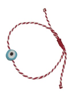 Βραχιόλι Μάρτης μάτι γαλάζιο γυάλινη χάντρα MAR030