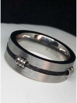 Ανδρικό ατσάλινο δαχτυλίδι Wire rope