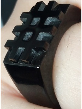 Ανδρικό ατσάλινο δαχτυλίδι Triseza