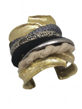 Βραχιόλι χειροποίητο επιχρυσωμένος ορείχαλκος Opus4 Βlend