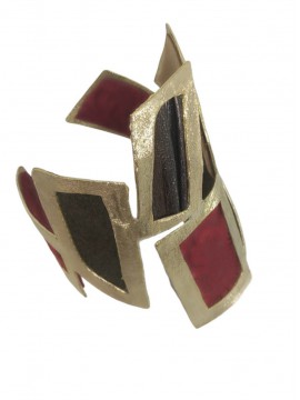 Βραχιόλι χειροποίητο επιχρυσωμένος ορείχαλκος Opus4 Patch