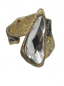 Δαχτυλίδι ορειχάλκινο χειροποίητο Opus4 Gold Rain