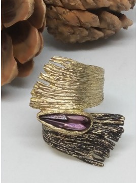 Δαχτυλίδι ορειχάλκινο χειροποίητο Opus4 Gold Wings