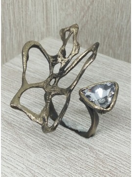 Δαχτυλίδι ορειχάλκινο χειροποίητο Opus4 Bronze Fossil