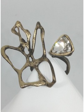 Δαχτυλίδι ορειχάλκινο χειροποίητο Opus4 Bronze Fossil