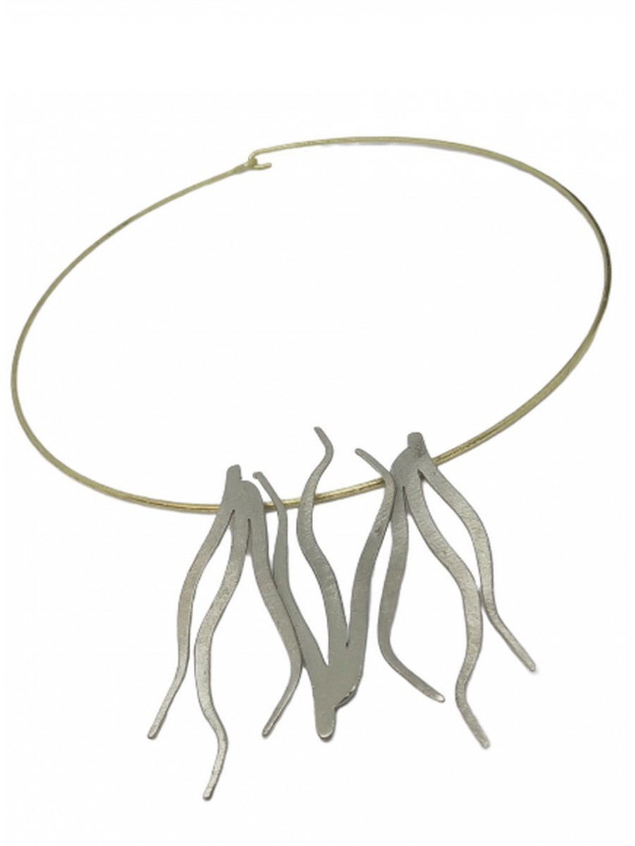 Κολιέ χειροποίητο επιχρυσωμένος ορείχαλκος Opus4 Medusa