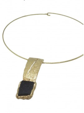 Κολιέ χειροποίητο επιχρυσωμένος ορείχαλκος Opus4 Volcano