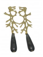 Σκουλαρίκι  χειροποίητο επιχρυσωμένος ορείχαλκος Opus4  Nature