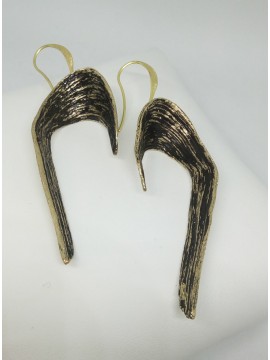 Σκουλαρίκι  χειροποίητο επιχρυσωμένος ορείχαλκος Opus4 Confidence