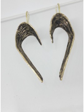 Σκουλαρίκι  χειροποίητο επιχρυσωμένος ορείχαλκος Opus4 Confidence