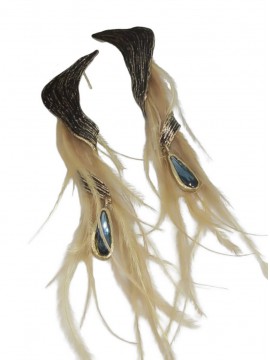 Σκουλαρίκι χειροποίητο επιχρυσωμένος ορείχαλκος Opus4 Fairytail