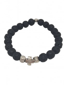 Ροζάριο ατσάλινο χειροποίητο σταυρός