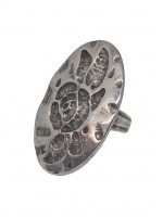 Γυναικείο χειροποίητο δαχτυλίδι Λουλούδι silver