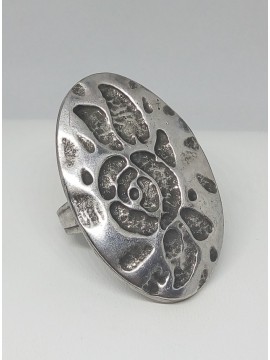 Γυναικείο χειροποίητο δαχτυλίδι Λουλούδι silver