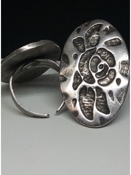 Γυναικείο χειροποίητο δαχτυλίδι Λουλούδι silver