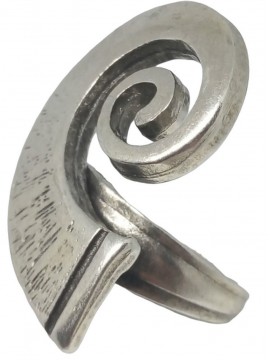 Δαχτυλίδι χειροποίητο γυναικείο snail silver