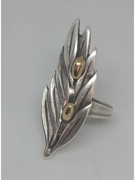 Δαχτυλίδι χειροποίητο γυναικείο αλπακας silver Nature