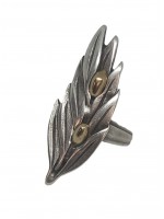 Δαχτυλίδι χειροποίητο γυναικείο αλπακας silver Nature