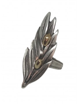 Δαχτυλίδι χειροποίητο γυναικείο αλπακας silver Nature