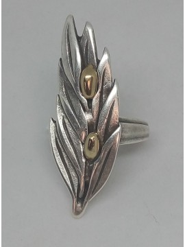 Δαχτυλίδι χειροποίητο γυναικείο αλπακας silver Nature