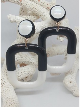 Γυναικείο χειροποίητο plexiglass σκουλαρίκι White