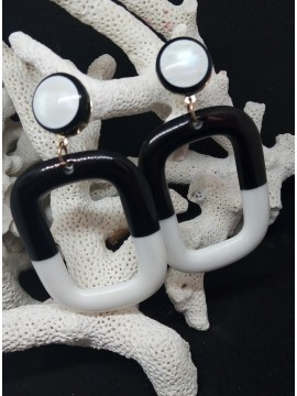 Γυναικείο χειροποίητο plexiglass σκουλαρίκι White