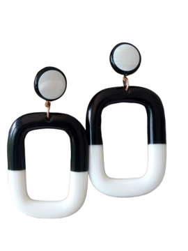 Γυναικείο χειροποίητο plexiglass σκουλαρίκι White