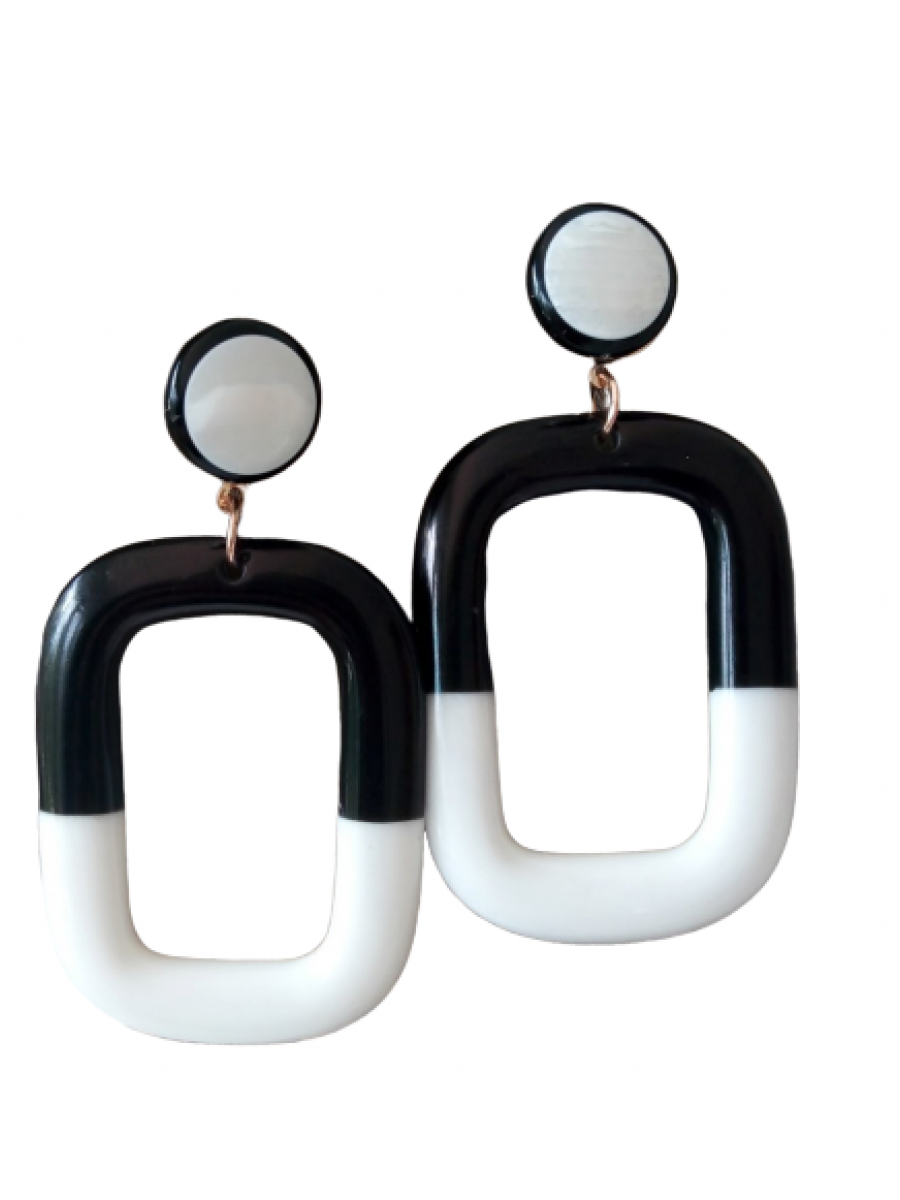 Γυναικείο χειροποίητο plexiglass σκουλαρίκι White