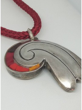 Ψηφιδωτό κολιέ ασήμι 925 γυναικείο Abstract