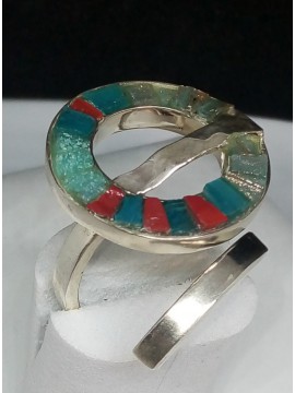 Ψηφιδωτό δαχτυλίδι ασήμι 925 γυναικείο Vortex