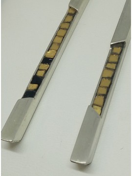 Ψηφιδωτό σκουλαρίκι ασήμι 925 γυναικείο βέργα